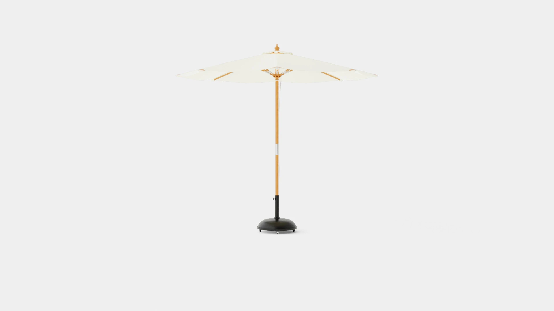 Capri parasol off white 3D Model .c4d .max .obj .3ds .fbx .stl .blend