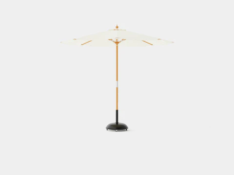 Capri parasol off white 3D Model