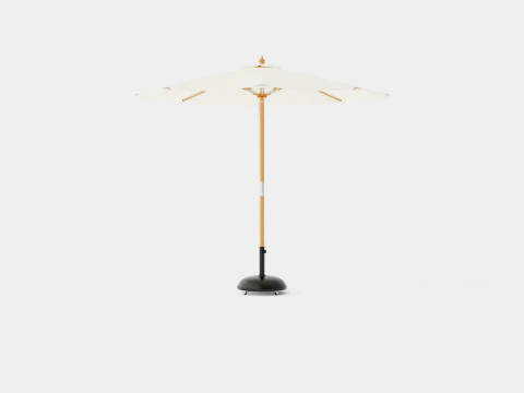 Capri parasol off white 3D Model
