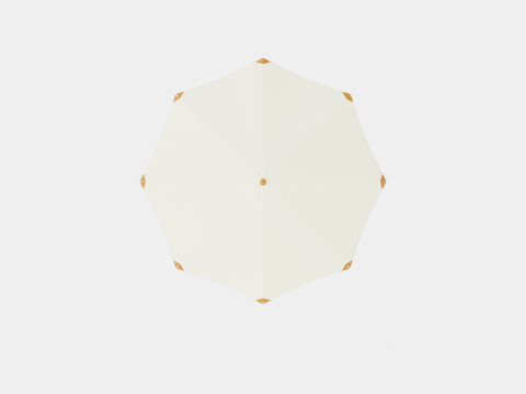 Capri parasol off white 3D Model