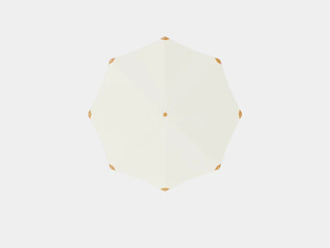 Capri parasol off white 3D Model
