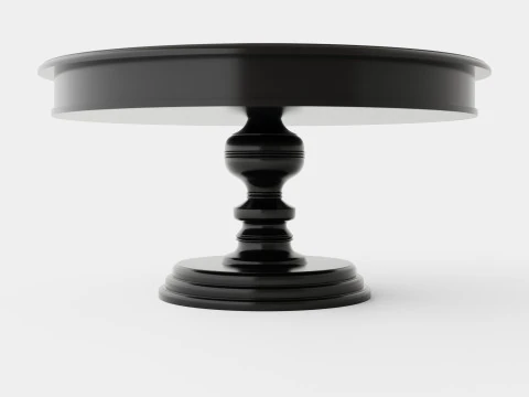 Cardiff dining table black 3D Model