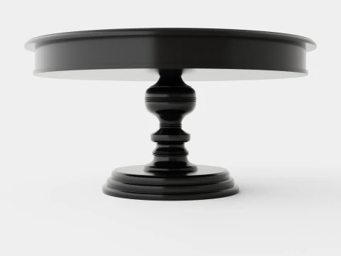 Cardiff dining table black 3D Model
