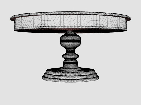 Cardiff dining table black 3D Model