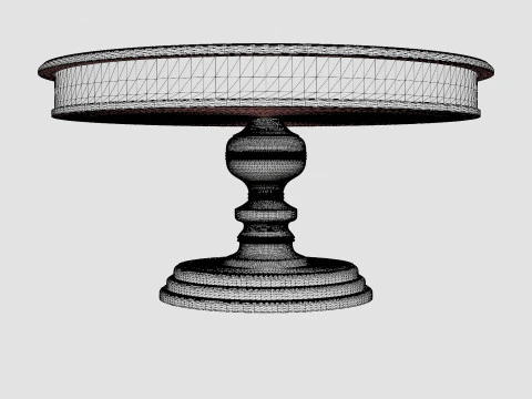 Cardiff dining table black 3D Model