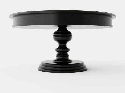Cardiff glass top table 3D Model