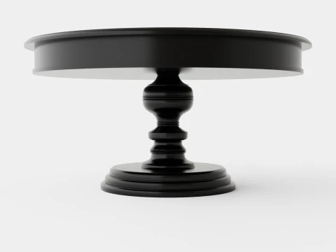 Cardiff glass top table 3D Model
