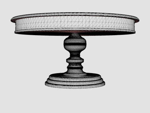 Cardiff glass top table 3D Model