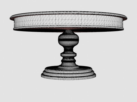 Cardiff glass top table 3D मॉडल