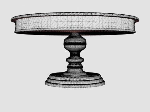 Cardiff glass top table 3D Model