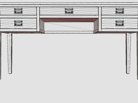 Centerville desk English 3D Model