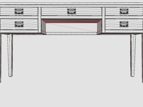 Centerville desk black 3D Модель