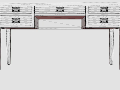 Centerville desk black 3D Model