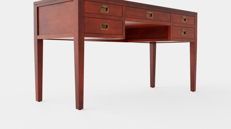Centerville desk rich brown 3D 모델 .c4d .max .obj .3ds .fbx .stl .blend 