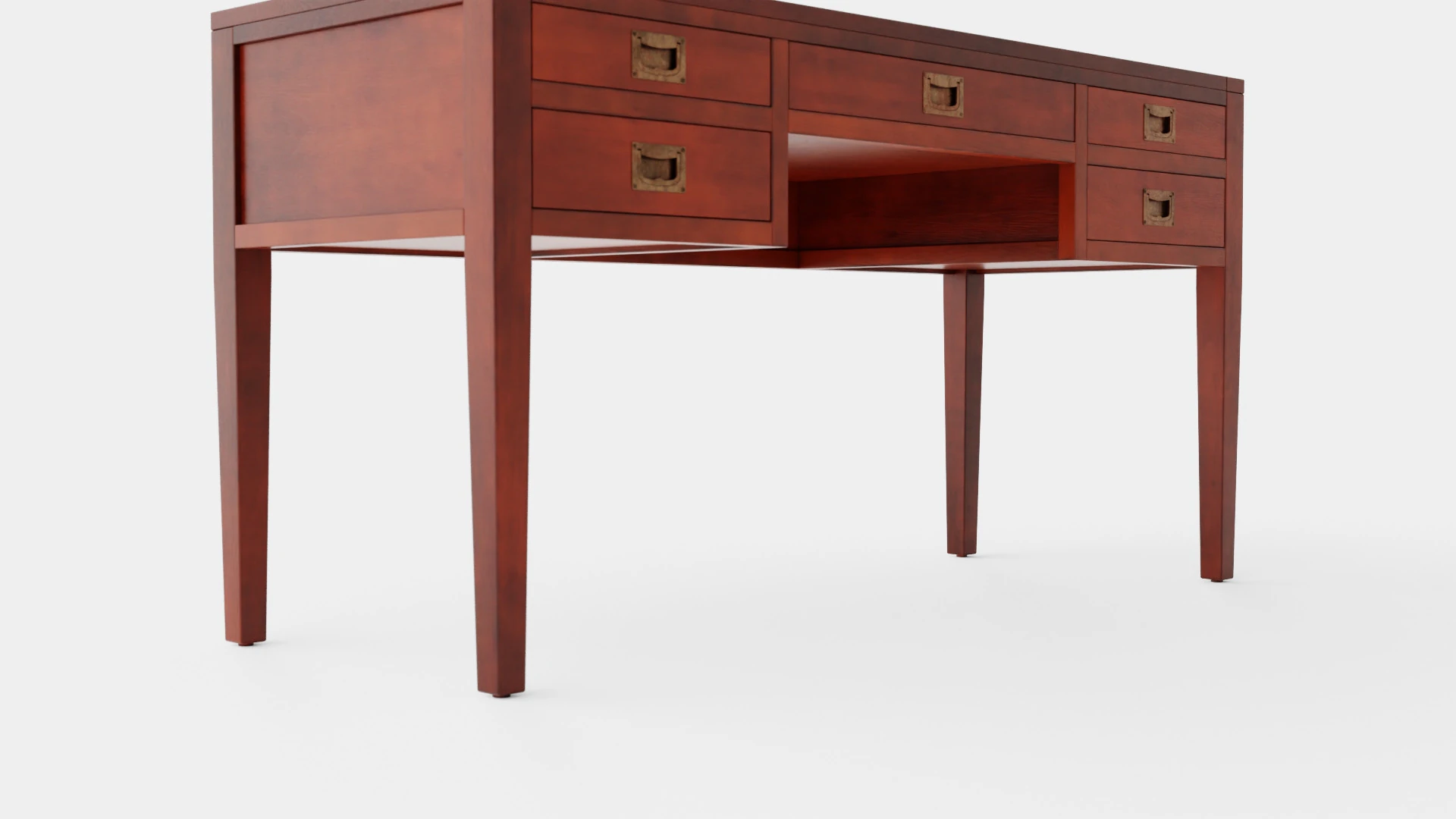 Centerville desk rich brown 3D Model .c4d .max .obj .3ds .fbx .stl .blend 