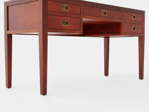 Centerville desk rich brown 3D Model