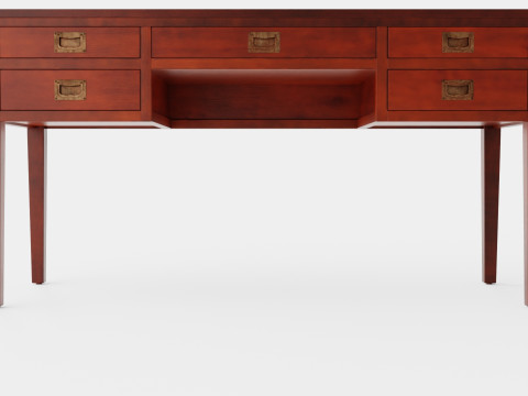 Centerville desk rich brown 3D 모델