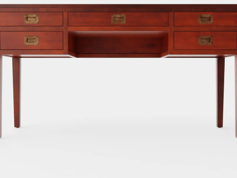 Centerville desk rich brown 3D Model