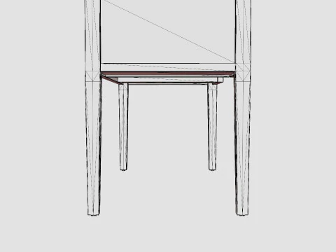 Centerville desk rich brown 3D Model
