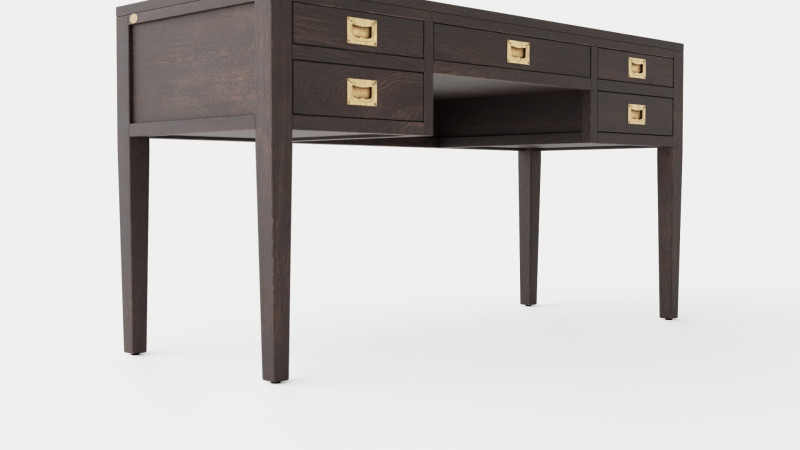 Centerville desk wenge 3Dモデル .c4d .max .obj .3ds .fbx .stl .blend 