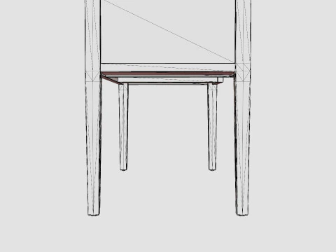 Secret&aacute;ria Centerville em wengu&eacute; Modelo 3D
