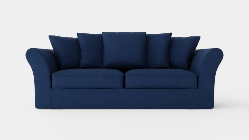 Cover Hampton sofa indigo 3 seat 3D Model .c4d .max .obj .3ds .fbx .stl .blend 