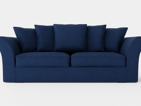 Cover Hampton sofa indigo 3 seat 3D 模型