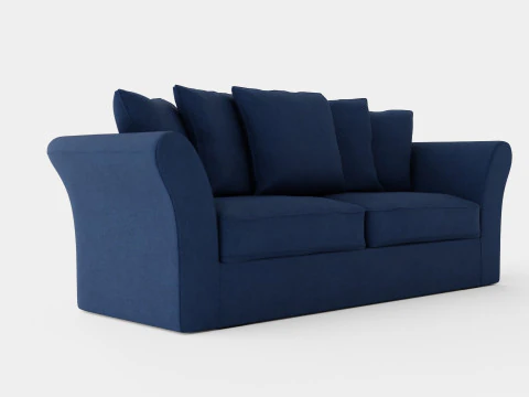 Cover Hampton sofa indigo 3 seat 3D Model