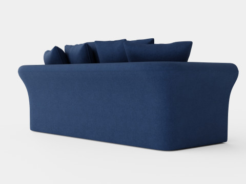 Cover Hampton sofa indigo 3 seat 3D Model