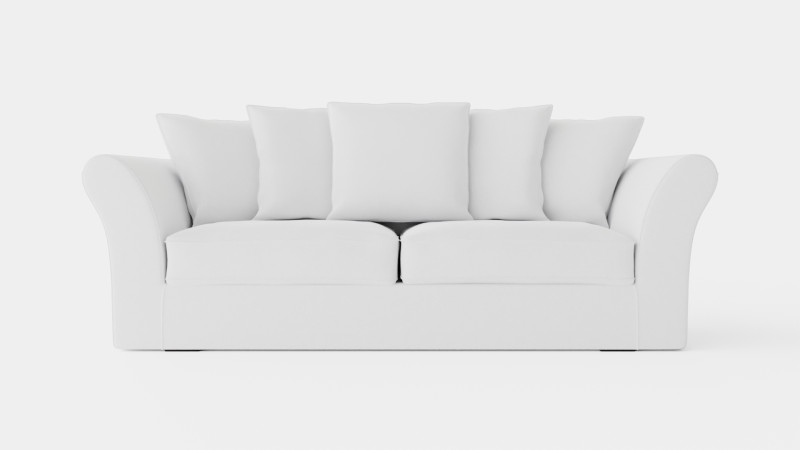 Cover Hampton sofa off white 3 seat 3D Model .c4d .max .obj .3ds .fbx .stl .blend 