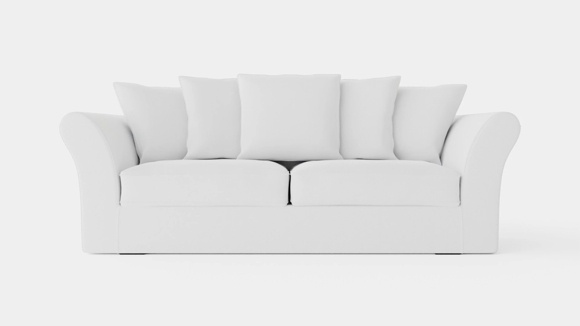 Cover Hampton sofa off white 3 seat 3D Model .c4d .max .obj .3ds .fbx .stl .blend 