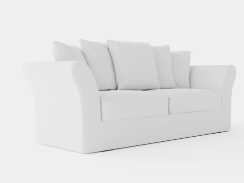 Cover Hampton sofa off white 3 seat 3D Model