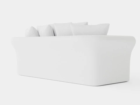 Cover Hampton sofa off white 3 seat 3D Model