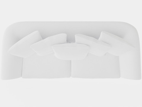 Cover Hampton sofa off white 3 seat 3D Model
