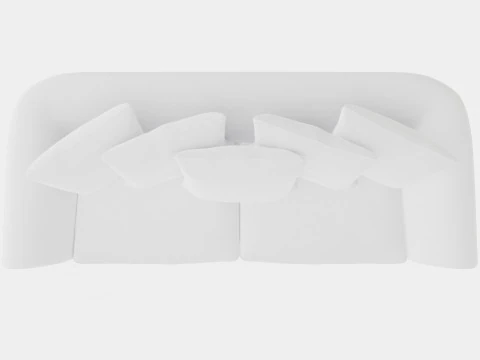 Cover Hampton sofa off white 3 seat 3D Model