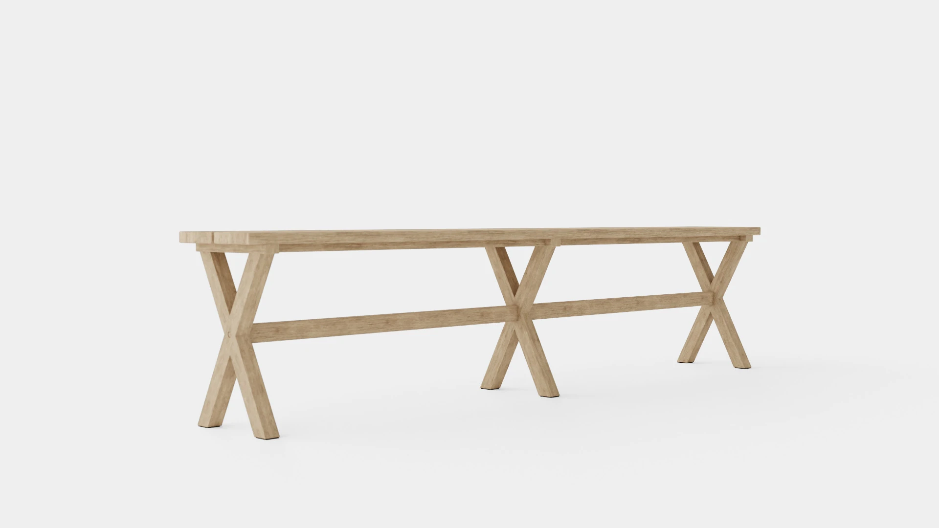 Cross bench charcoal 3D Model .c4d .max .obj .3ds .fbx .stl .blend