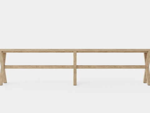 Cross bench charcoal 3D Модель