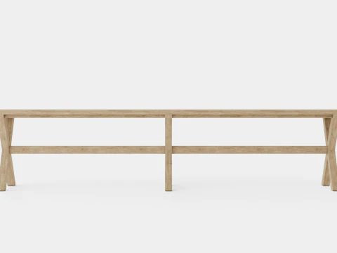 Cross bench charcoal 3D Model