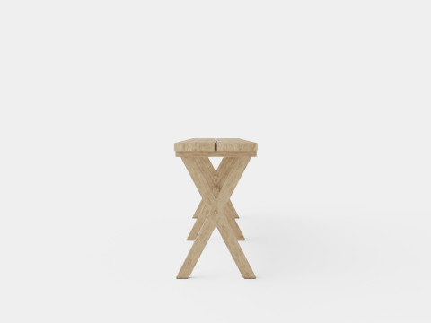 Cross bench charcoal 3D Модель