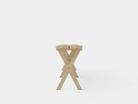 Cross bench charcoal 3D Model
