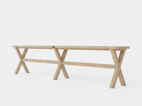 Cross bench charcoal 3D Модель
