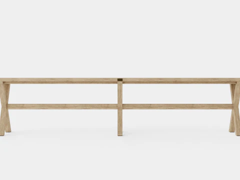 Cross bench charcoal 3D Model