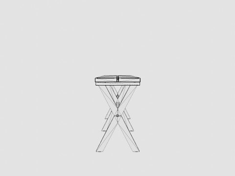 Cross bench charcoal 3D Модель