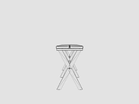 Cross bench charcoal 3D Model
