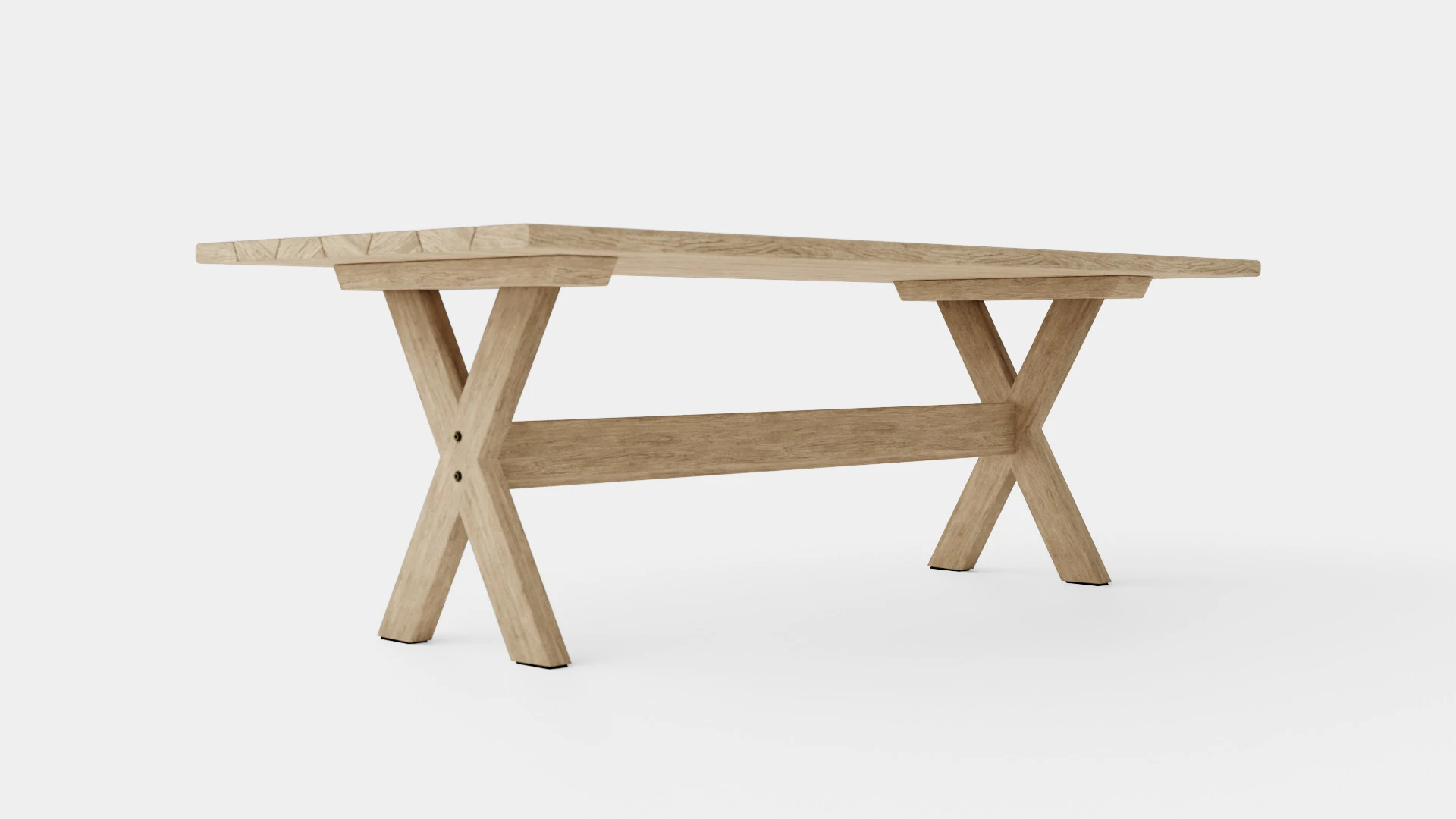 Cross dining table charcoal 3D Model .c4d .max .obj .3ds .fbx .stl .blend 
