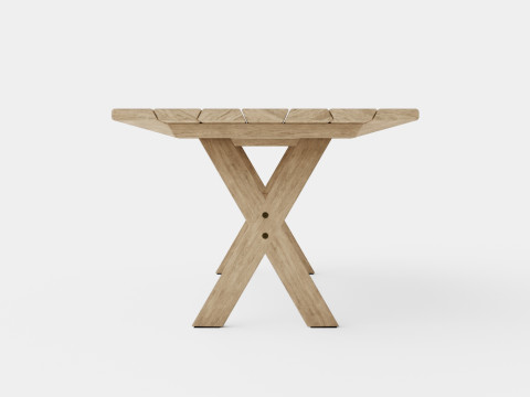 Cross dining table charcoal Modello 3D