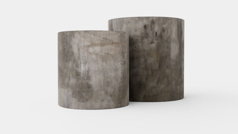 Doloma side table grey 2 set 3D मॉडल .c4d .max .obj .3ds .fbx .stl .blend 
