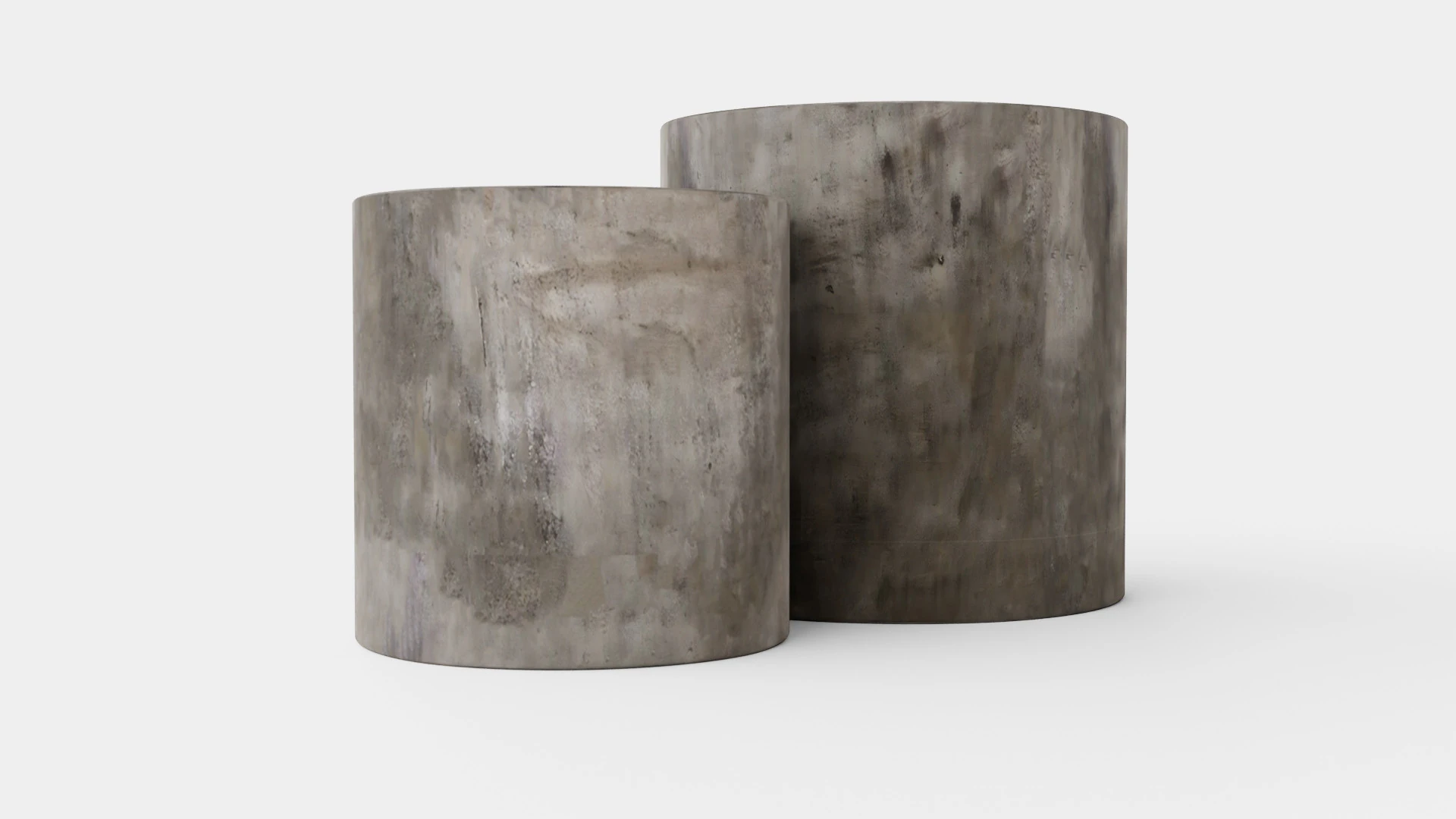 Doloma side table grey 2 set 3D Model .c4d .max .obj .3ds .fbx .stl .blend 