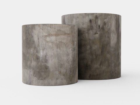 Doloma side table grey 2 set 3D Model