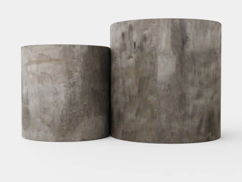 Doloma side table grey 2 set 3D Model